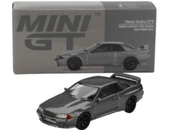 Nissan Skyline GT-R (NISMO BNR32 CRS Version) RHD (Right Hand Drive) Dark Metal Gray Metallic Limited Edition 1/64 Diecast Model Car by Mini GT