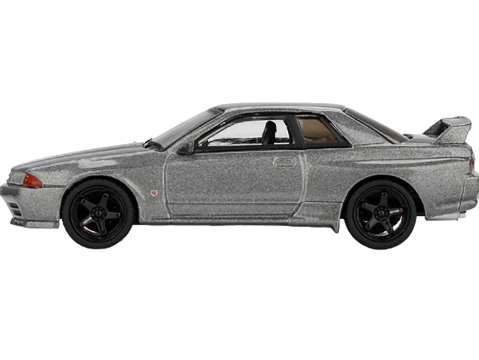 Nissan Skyline GT-R (NISMO BNR32 CRS Version) RHD (Right Hand Drive) Dark Metal Gray Metallic Limited Edition 1/64 Diecast Model Car by Mini GT