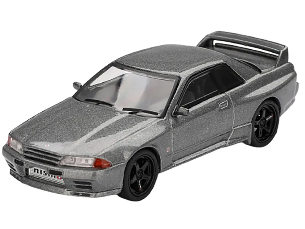 Nissan Skyline GT-R (NISMO BNR32 CRS Version) RHD (Right Hand Drive) Dark Metal Gray Metallic Limited Edition 1/64 Diecast Model Car by Mini GT