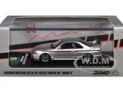 Nissan Skyline GT-R N1 (R33) RHD (Right Hand Drive) "Tuned by Mine's" Silver 1/64 Diecast Model Car by Inno Models