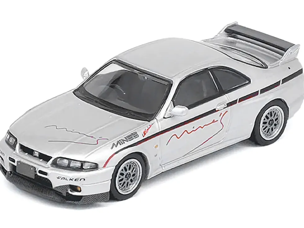 Nissan Skyline GT-R N1 (R33) RHD (Right Hand Drive) "Tuned by Mine's" Silver 1/64 Diecast Model Car by Inno Models