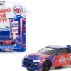 2002 Nissan Skyline GT R R34 #2 Blue with Red Graphics STP Running on Empty Series 15 1/64 Diecast Model Car Greenlight 41150D