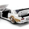 1971 Nissan Skyline 2000GT-R RHD (Right Hand Drive) White with Gold Graphics "JDM Tuners" Series 1/24 Diecast Model Car by Jada