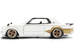 1971 Nissan Skyline 2000GT-R RHD (Right Hand Drive) White with Gold Graphics