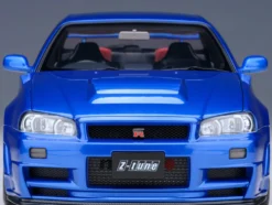 Nissan Skyline GT-R R34 Nismo Z-TUNE RHD (Right Hand Drive) Bayside Blue 1/18 Model Car by Autoart
