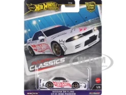 Nissan Skyline GT-R (R32) "Pandem" White with "Hot Wheels" Logo "Modern Classics" Series Diecast Model Car by Hot Wheels