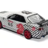 Nissan Skyline GT-R (R34) RHD (Right Hand Drive) #65 "Black Crow" White with Black Pinstripes "Singapore Diecast Expo 2025 Event Edition" 1/64 Diecast Model Car by Inno Models