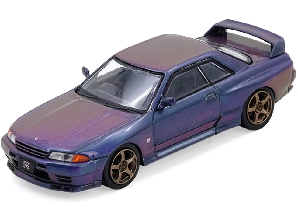 Nissan Skyline GT-R (R32) RHD (Right Hand Drive) Midnight Purple Metallic "Australian Special Edition" 1/64 Diecast Model Car by Inno Models