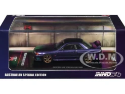 Nissan Skyline GT-R (R32) RHD (Right Hand Drive) Midnight Purple Metallic "Australian Special Edition" 1/64 Diecast Model Car by Inno Models