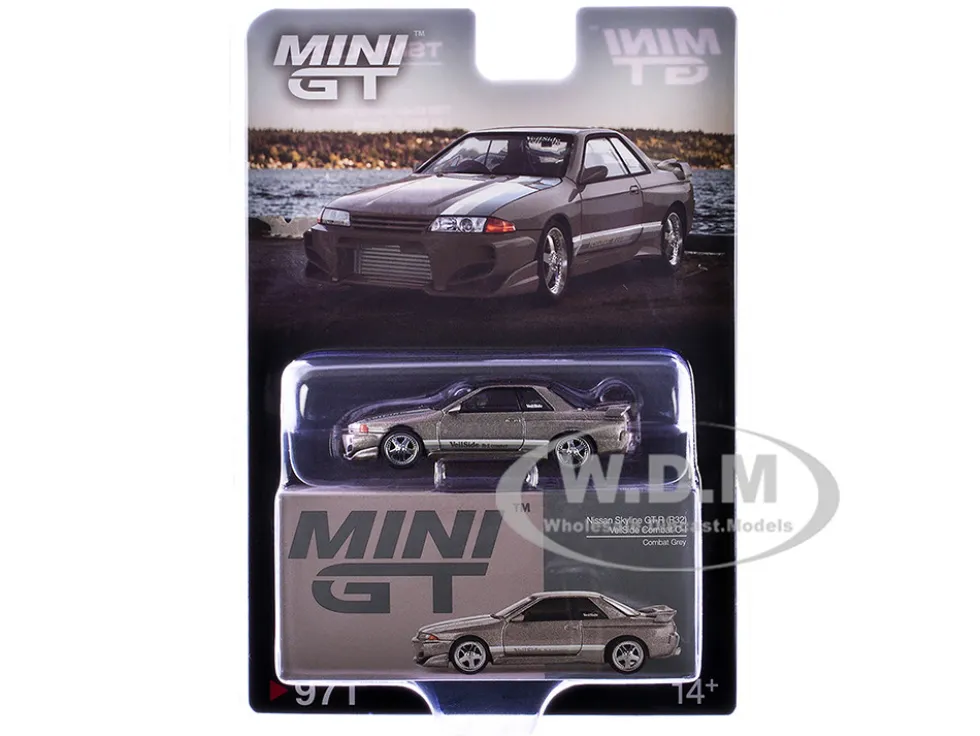 Nissan Skyline GT-R (R32) RHD (Right Hand Drive) "Veilside Combat C-I" Gray Metallic Limited Edition 1/64 Diecast Model Car by Mini GT