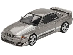 Nissan Skyline GT-R (R32) RHD (Right Hand Drive) "Veilside Combat C-I" Gray Metallic Limited Edition 1/64 Diecast Model Car by Mini GT