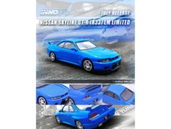Nissan Skyline GT R R33 RHD Right Hand Drive Blue LM Limited 1/64 Diecast Model Car Inno Models IN64-R33-LMLTD