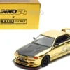 Nissan Skyline GT-R (R32) "Top Secret" RHD (Right Hand Drive) Chrome Gold with Carbon Hood "The Model Car Show Malaysia 2025 Event Edition" 1/64 Diecast Model Car by Inno Models