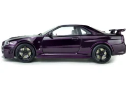 1999 Nissan Skyline GT-R (R34) Z-Tune RHD (Right Hand Drive) Midnight Purple Metallic 1/18 Diecast Model Car by Solido