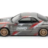 Nissan Skyline GT-R (R34) Z-Tune RHD (Right Hand Drive) Gray Metallic with Graphics "Indonesia Diecast Expo 2024 Exclusive Edition" 1/64 Diecast Model Car by Inno Models
