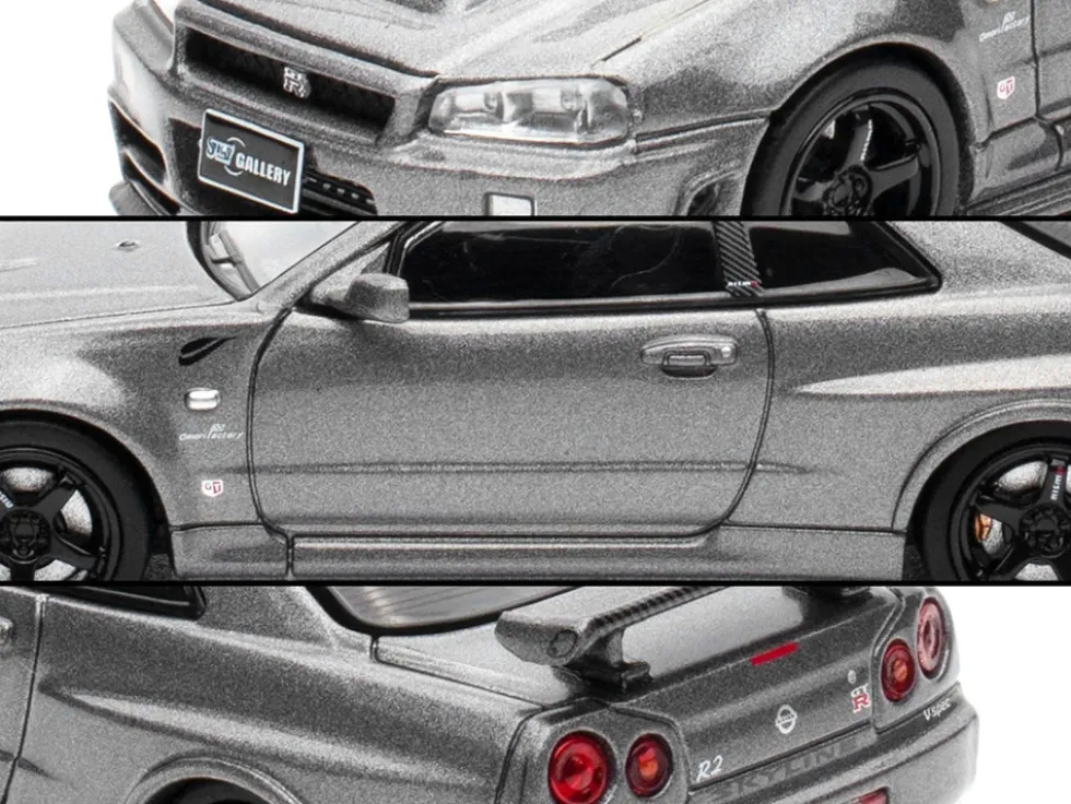 Nissan Skyline GT-R (R34) Z-Tune RHD (Right Hand Drive) Gray Metallic "Thailand Diecast Expo 2025 Event Edition" 1/64 Diecast Model Car by Inno Models