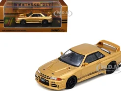 Nissan Skyline "Top Secret" BNR32 GT-R (650R) RHD (Right Hand Drive) Gold Metallic 1/64 Diecast Model Car by Inno Models