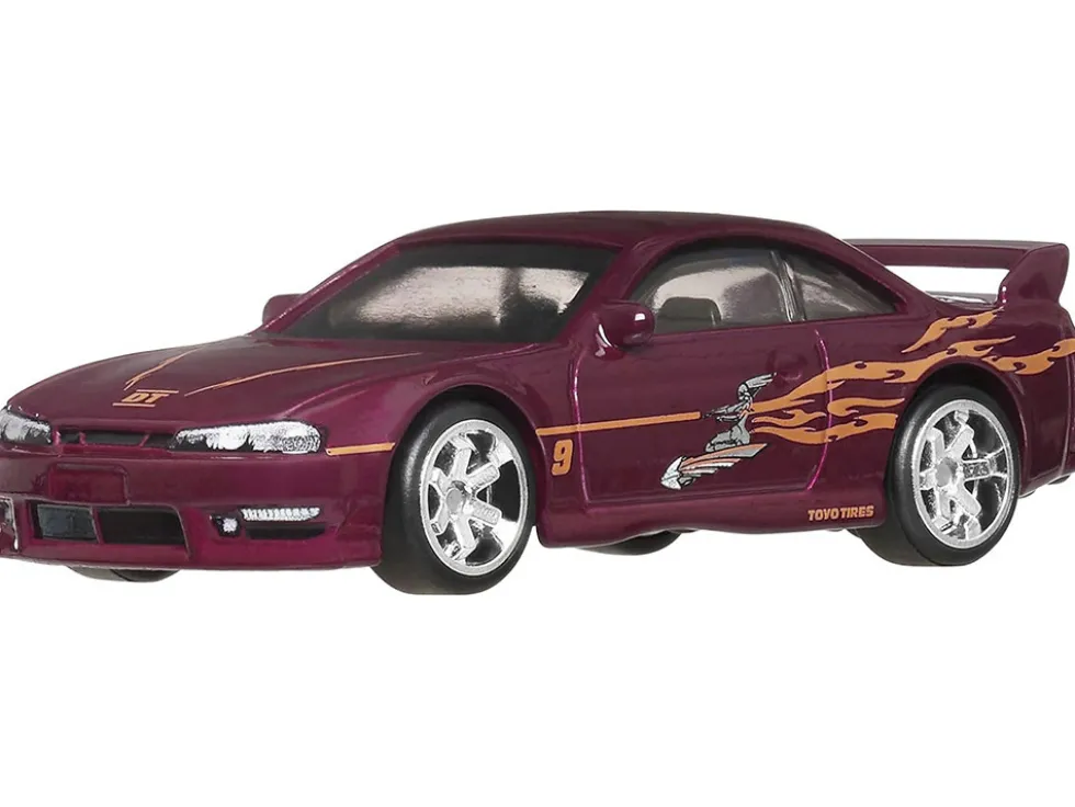 Nissan 240SX (S14) RHD (Right Hand Drive) Maroon with Graphics "The Fast and the Furious" (2001) Movie "Fast & Furious" Series Diecast Model Car by Hot Wheels