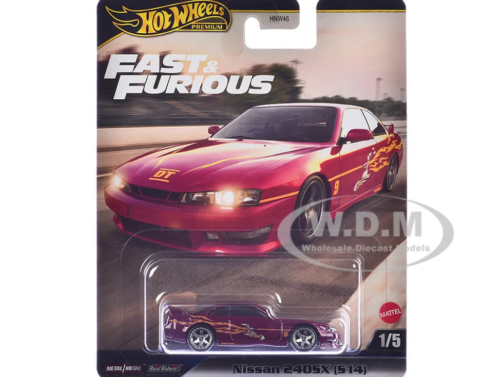 Nissan 240SX (S14) RHD (Right Hand Drive) Maroon with Graphics "The Fast and the Furious" (2001) Movie "Fast & Furious" Series Diecast Model Car by Hot Wheels
