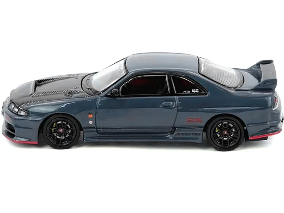 Nissan Top Secret Skyline GT-R (BCNR33) RHD (Right Hand Drive) Stealth Gray with Carbon Hood "Tokyo Auto Salon Hong Kong 2025 Event Edition" 1/64 Diecast Model Car by Inno Models