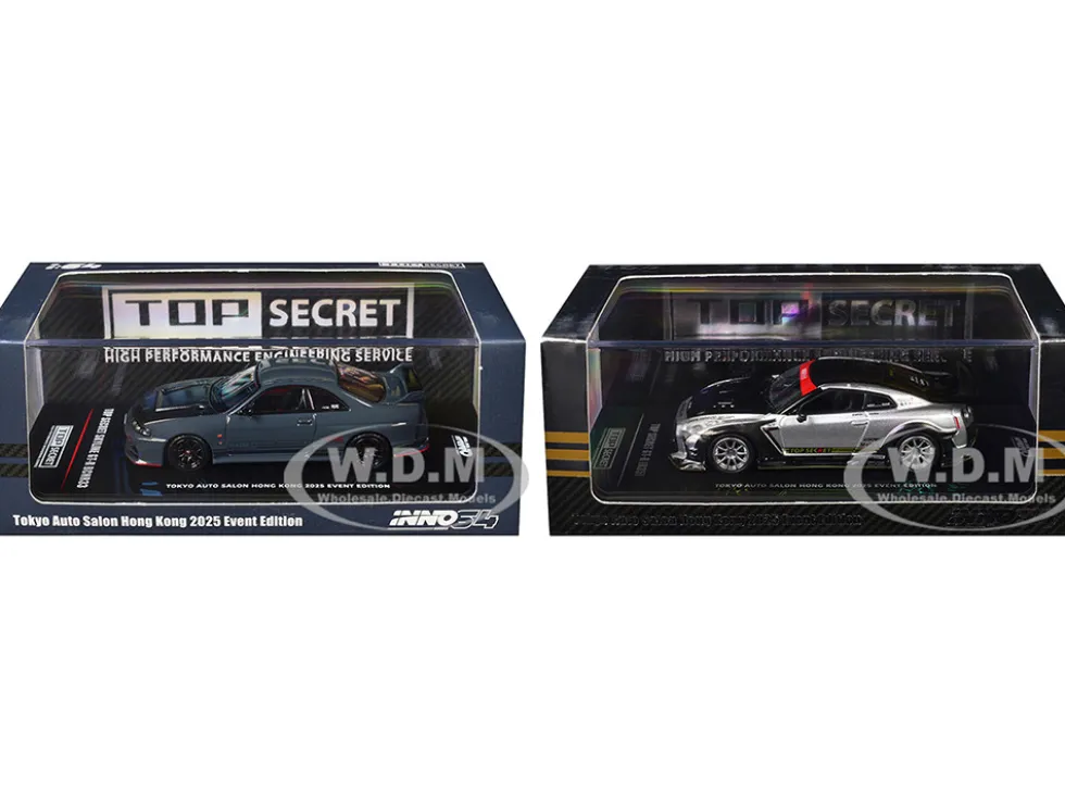 Nissan Top Secret "Tokyo Auto Salon Hong Kong 2025 Event Edition" Set of 2 Pieces 1/64 Diecast Model Cars by Inno Models