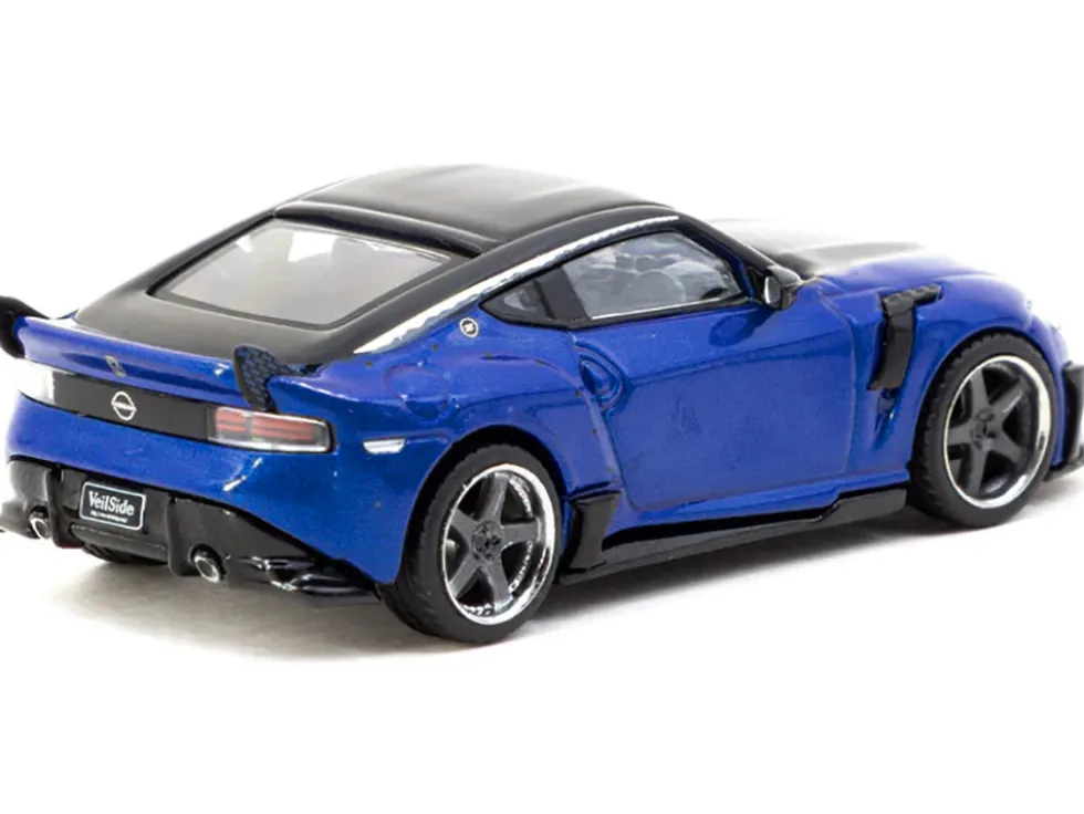 Nissan VeilSide FFZ400 Fairlady Z RHD (Right Hand Drive) Blue Metallic with Black Top "Global64" Series 1/64 Diecast Model by Tarmac Works