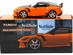 Nissan VeilSide FFZ400 Fairlady Z RHD (Right Hand Drive) Orange with Black Top "Global64" Series 1/64 Diecast Model by Tarmac Works