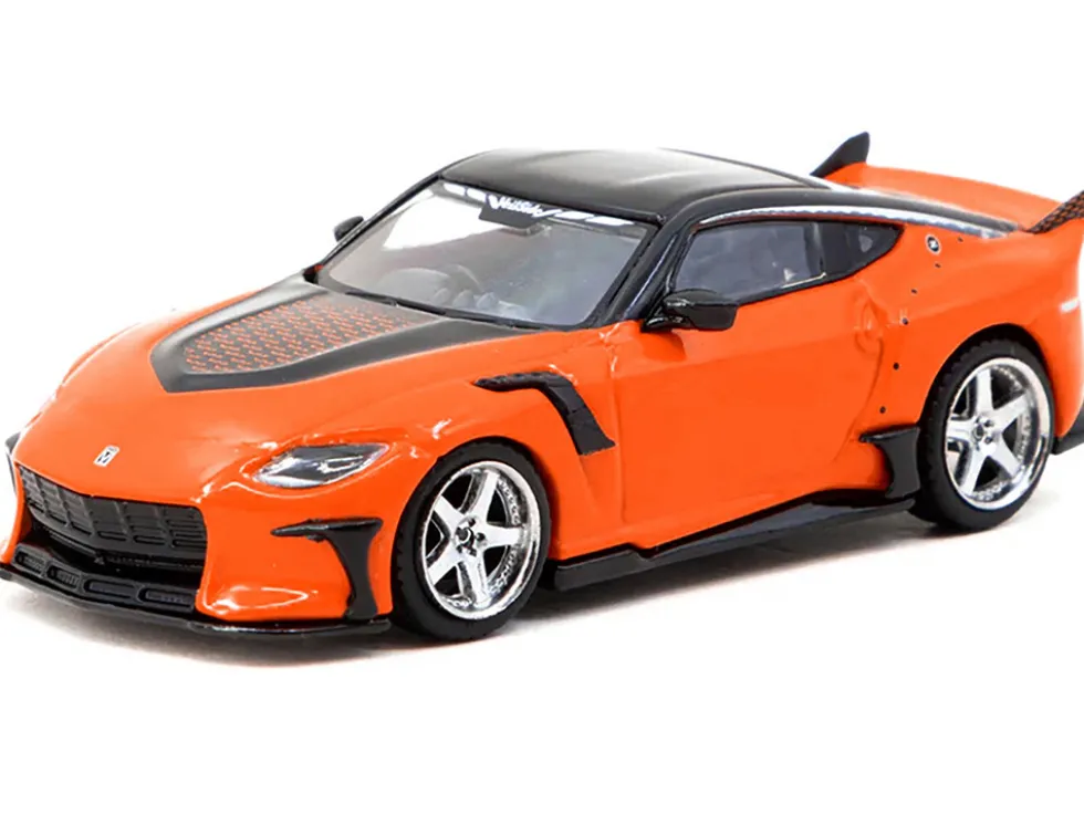 Nissan VeilSide FFZ400 Fairlady Z RHD (Right Hand Drive) Orange with Black Top "Global64" Series 1/64 Diecast Model by Tarmac Works