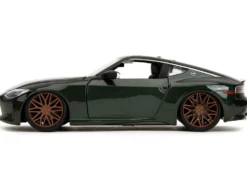 2023 Nissan Z Dark Green Metallic with Black Top Fast X 2023 Movie Fast & Furious Series 1/24 Diecast Model Car Jada 34791