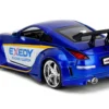 2003 Nissan 350Z "Exedy Racing Clutch" Candy Blue and White "JDM Tuners" Series 1/24 Diecast Model Car by Jada