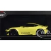Nissan Z (RZ34) "Pandem" Ikazuchi Yellow with Matt Black Hood 1/18 Model Car by Top Speed