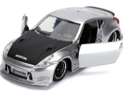 Nissan 370Z Silver Black Hood Fast & Furious Series 1/32 Diecast Model Car Jada 31852