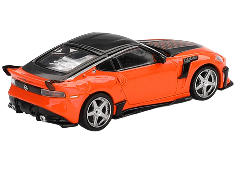 Nissan Z VeilSide FFZ400 Orange with Black Top Limited Edition 1/64 Diecast Model Car by Mini GT
