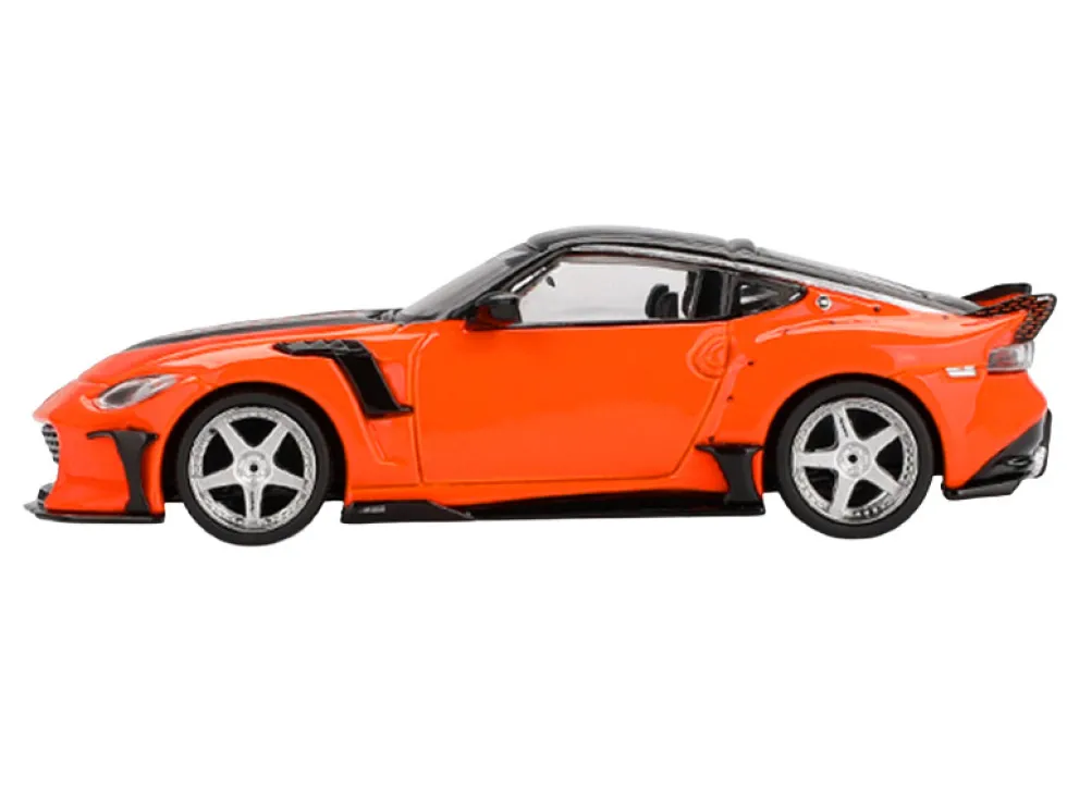 Nissan Z VeilSide FFZ400 Orange with Black Top Limited Edition 1/64 Diecast Model Car by Mini GT