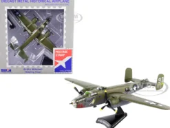 North American B 25J Mitchell Bomber Aircraft Briefing Time United States Air Force 1/100 Diecast Model Airplane Postage Stamp PS5403-5