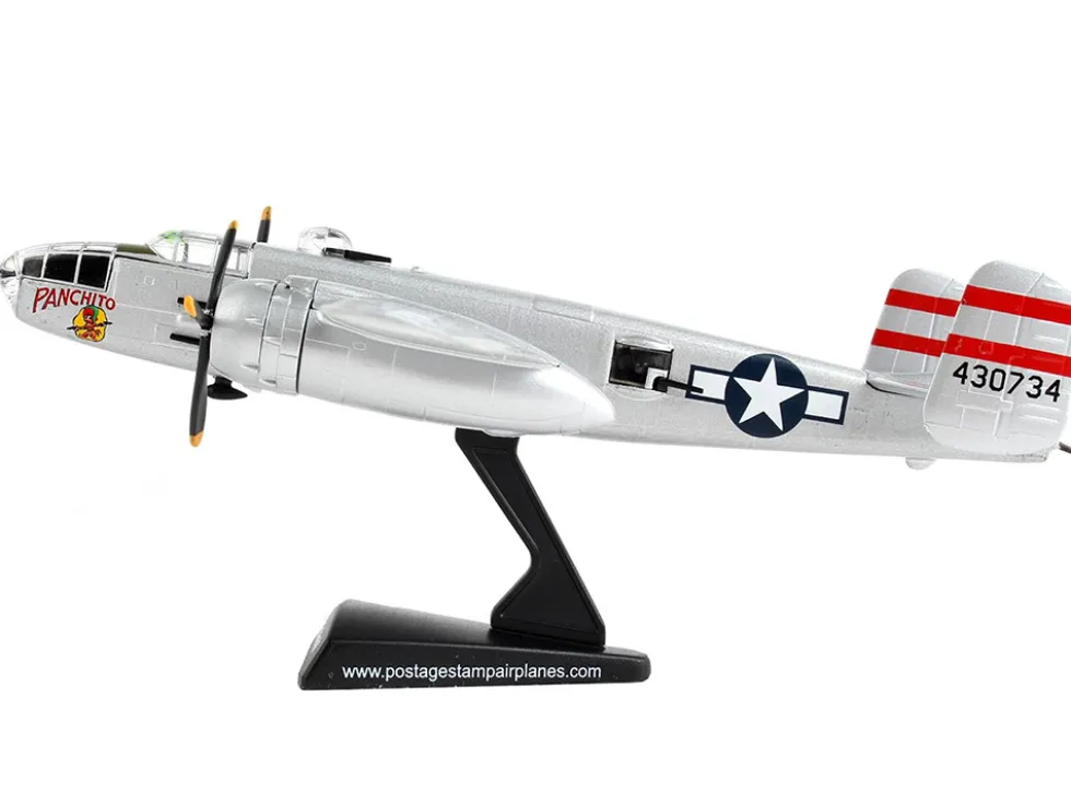 North American B 25J Mitchell Bomber Aircraft Panchito United States Air Force 1/100 Diecast Model Airplane Postage Stamp PS5403-4