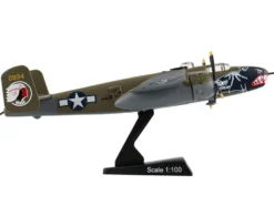North American B 25J Mitchell Bomber Aircraft Betty s Dream United States Air Force 1/100 Diecast Model Airplane Postage Stamp PS5403-3