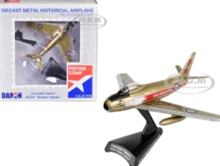 North American Canadair Sabre Fighter Aircraft Golden Hawks Royal Canadian Air Force 1/110 Diecast Model Airplane Postage Stamp PS5361-4