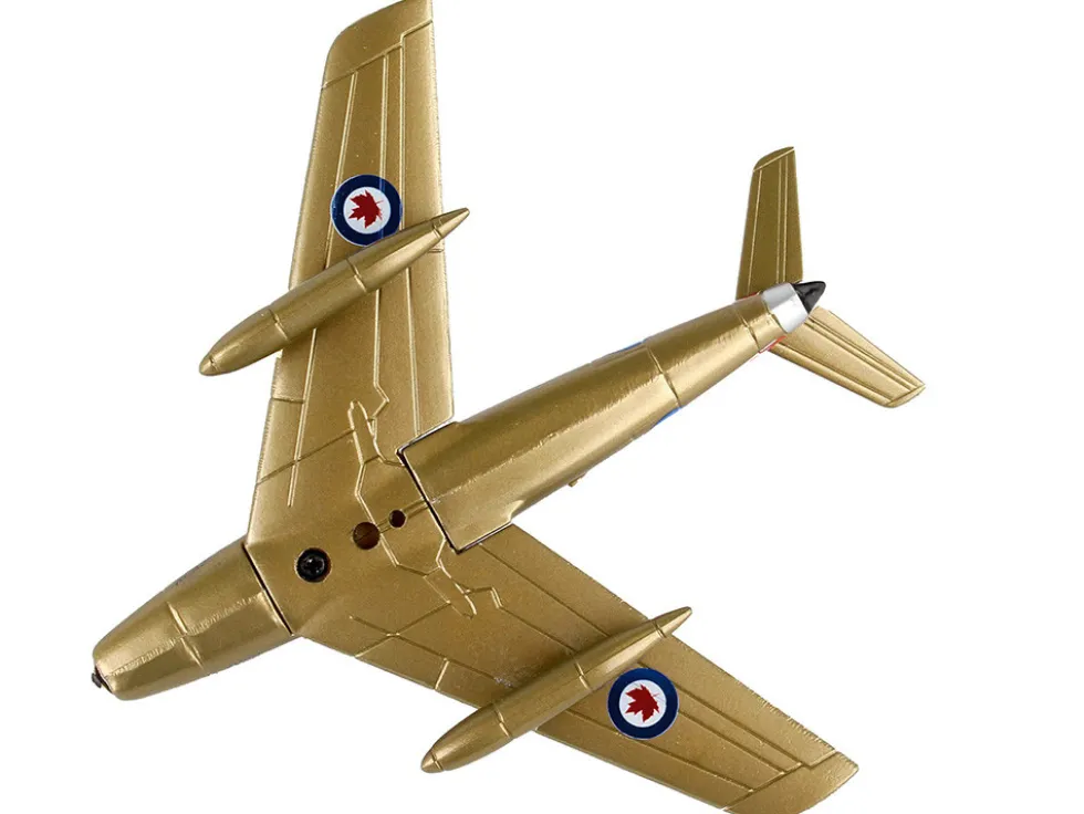North American Canadair Sabre Fighter Aircraft Golden Hawks Royal Canadian Air Force 1/110 Diecast Model Airplane Postage Stamp PS5361-4