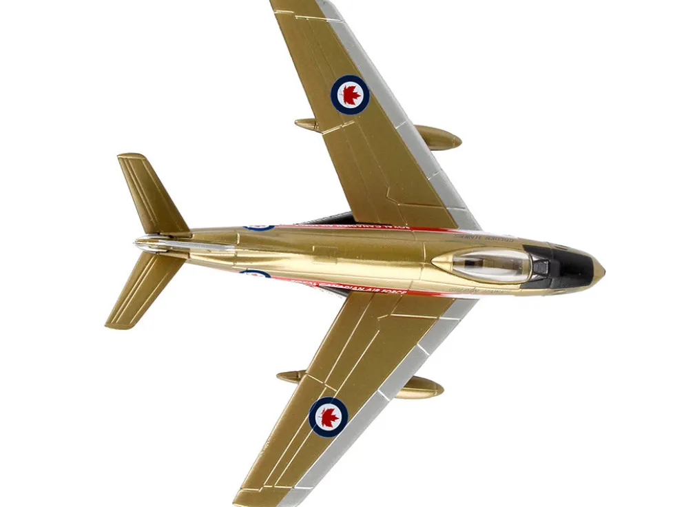 North American Canadair Sabre Fighter Aircraft Golden Hawks Royal Canadian Air Force 1/110 Diecast Model Airplane Postage Stamp PS5361-4