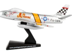 North American F 86F Sabre Fighter Aircraft Mig Mad Marine United States Air Force 1/110 Diecast Model Airplane Postage Stamp PS5361-3