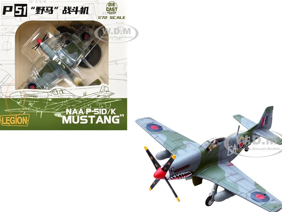 North American Mustang Mk.IV Aircraft "KH774, F/L Ellis Blanchford, No. 112 'Shark' Squadron, 239 Wing, Italy" (1945) Royal Air Force 1/72 Diecast Model Airplane by Legion