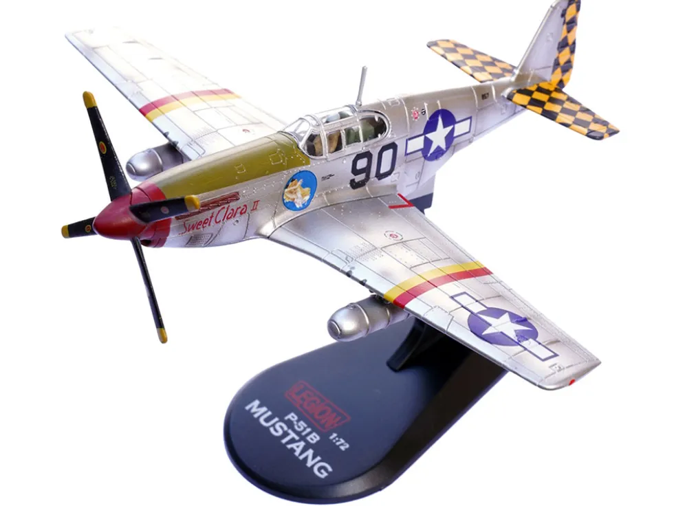 North American P-51B Mustang Aircraft "Sweet Clara II, 319th Fighter Squadron, 325th Fighter Group" (1944) United States Army Air Forces 1/72 Diecast Model Airplane by Legion