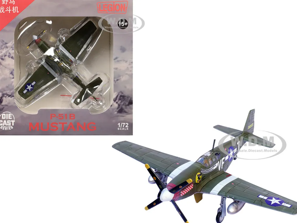 North American P-51B Mustang Aircraft "Shangri-La, 336th Fighter Squadron, 4th Fighter Group" (1944) United States Army Air Forces 1/72 Diecast Model Airplane by Legion