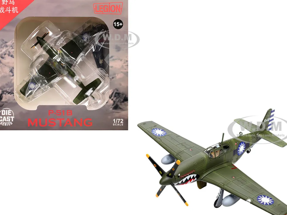 North American P-51C Mustang Aircraft "648, No.32 Squadron" (1945) Chinese Air Force 1/72 Diecast Model Airplane by Legion