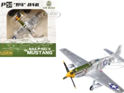 North American P-51D Mustang Aircraft "Feeble Eagle, 18.5-victory Ace Glenn Eagleston, 353rd Fighter Squadron, 354th Fighter Group, Ninth Air Force" (1945) United States Army Air Forces 1/72 Diecast Model Airplane by Legion