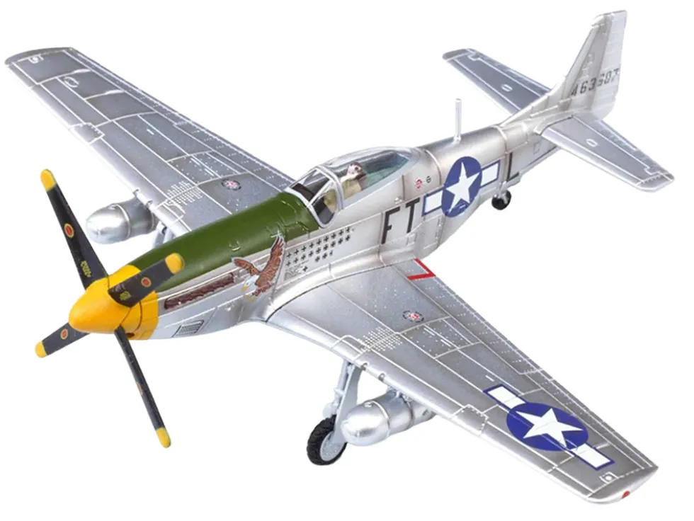 North American P-51D Mustang Aircraft "Feeble Eagle, 18.5-victory Ace Glenn Eagleston, 353rd Fighter Squadron, 354th Fighter Group, Ninth Air Force" (1945) United States Army Air Forces 1/72 Diecast Model Airplane by Legion