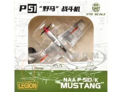 North American P-51D Mustang Aircraft "Captured from Chinese Nationalist Forces, Chinese People's Revolution Military Museum" People's Liberation Army Air Force 1/72 Diecast Model Airplane by Legion