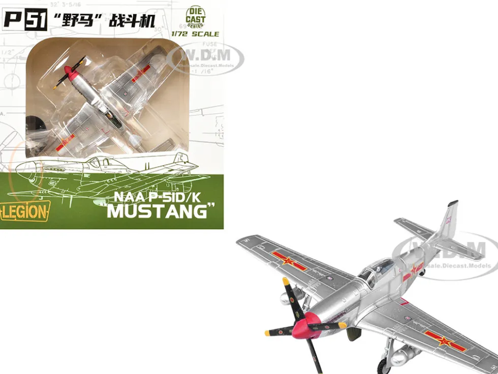 North American P-51D Mustang Aircraft "Captured from Chinese Nationalist Forces, Chinese People's Revolution Military Museum" People's Liberation Army Air Force 1/72 Diecast Model Airplane by Legion
