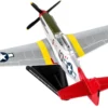 North American P 51D Mustang Fighter Aircraft #10 Tuskegee Lollipoop United States Army Air Force 1/100 Diecast Model Airplane Postage Stamp PS5342-7